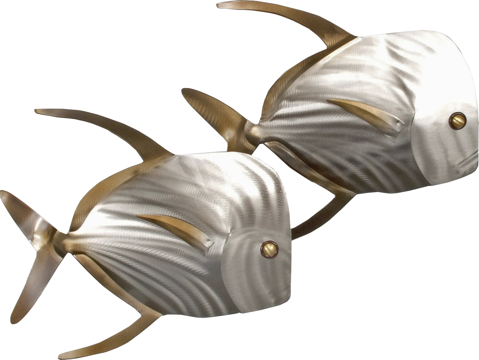 Right Lookdown Fish Silver Outdoor Wall Art - Thumbnail - Image 1