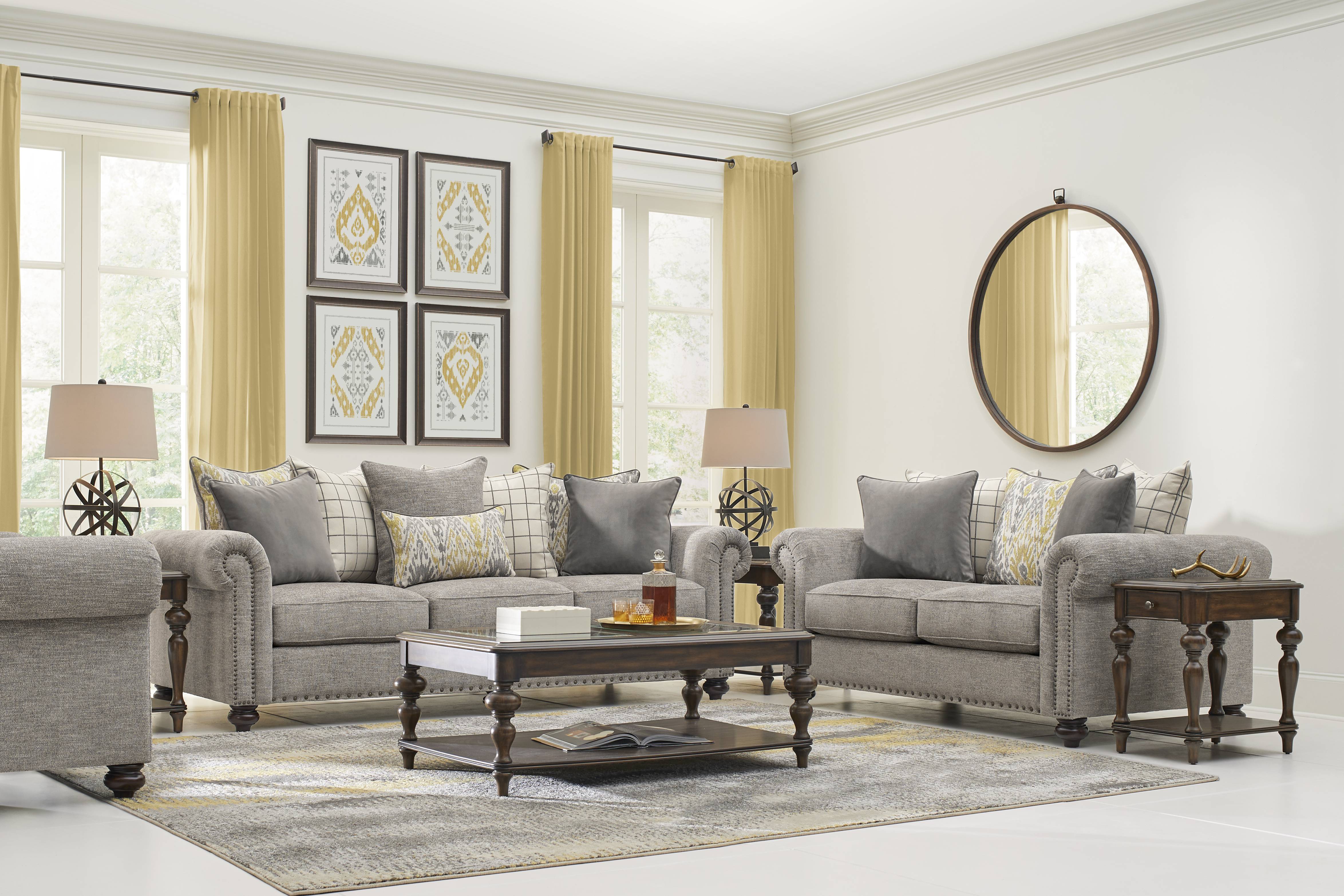 Cindy Crawford Home Greenwich Pointe Gray 8 Pc Living Room - Thumbnail - Image 10