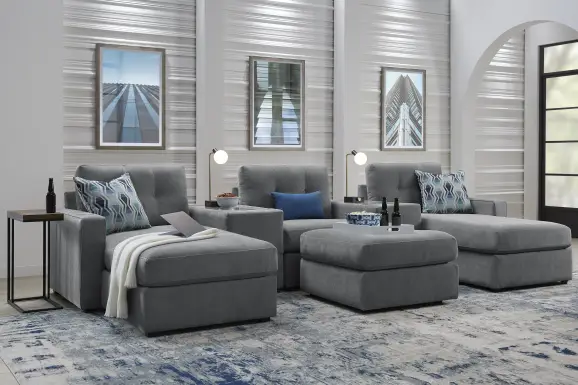 Gray 6 Pc ModularOne with Media Consoles