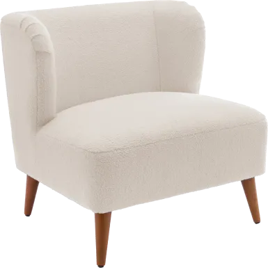 Maier White Accent Chair