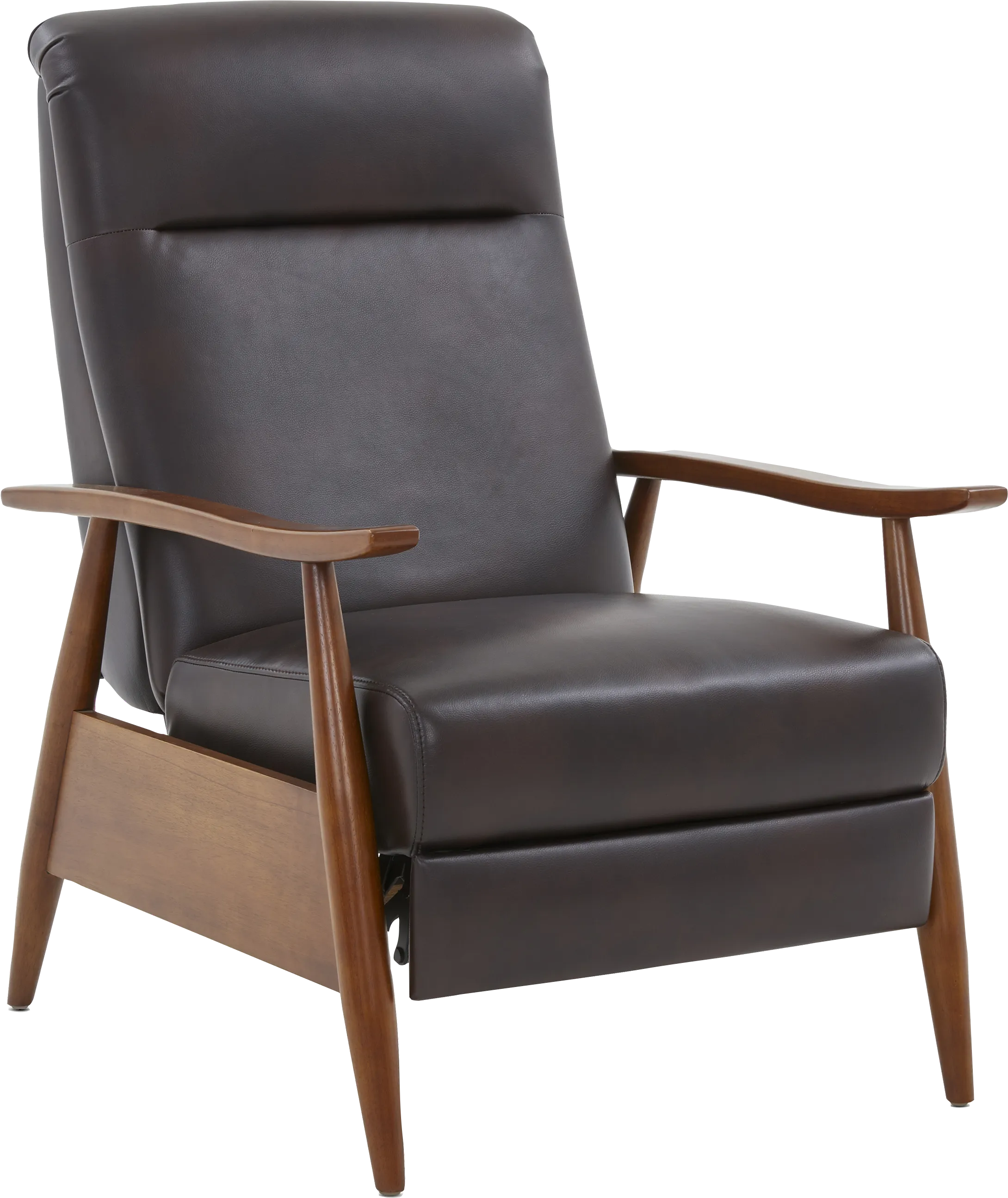 Benbro II Brown Push Back Recliner - Thumbnail - Image 1