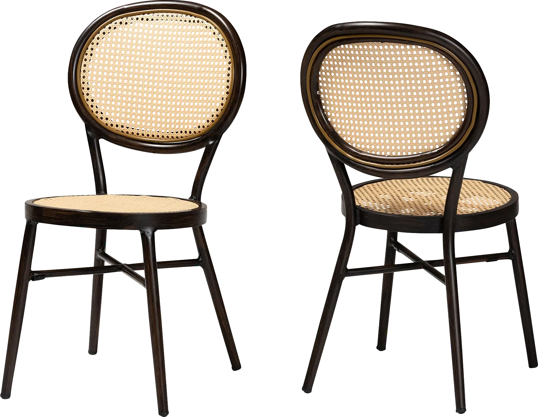 Outdoor Ivanel Brown Side Chair, Set of 2