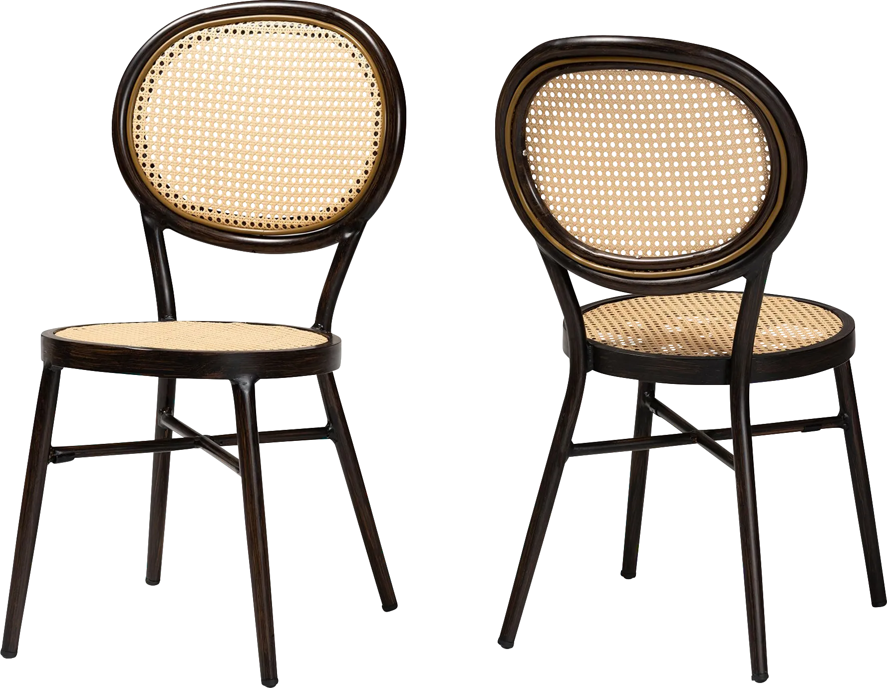 Outdoor Ivanel Brown Side Chair, Set of 2 - Image 1