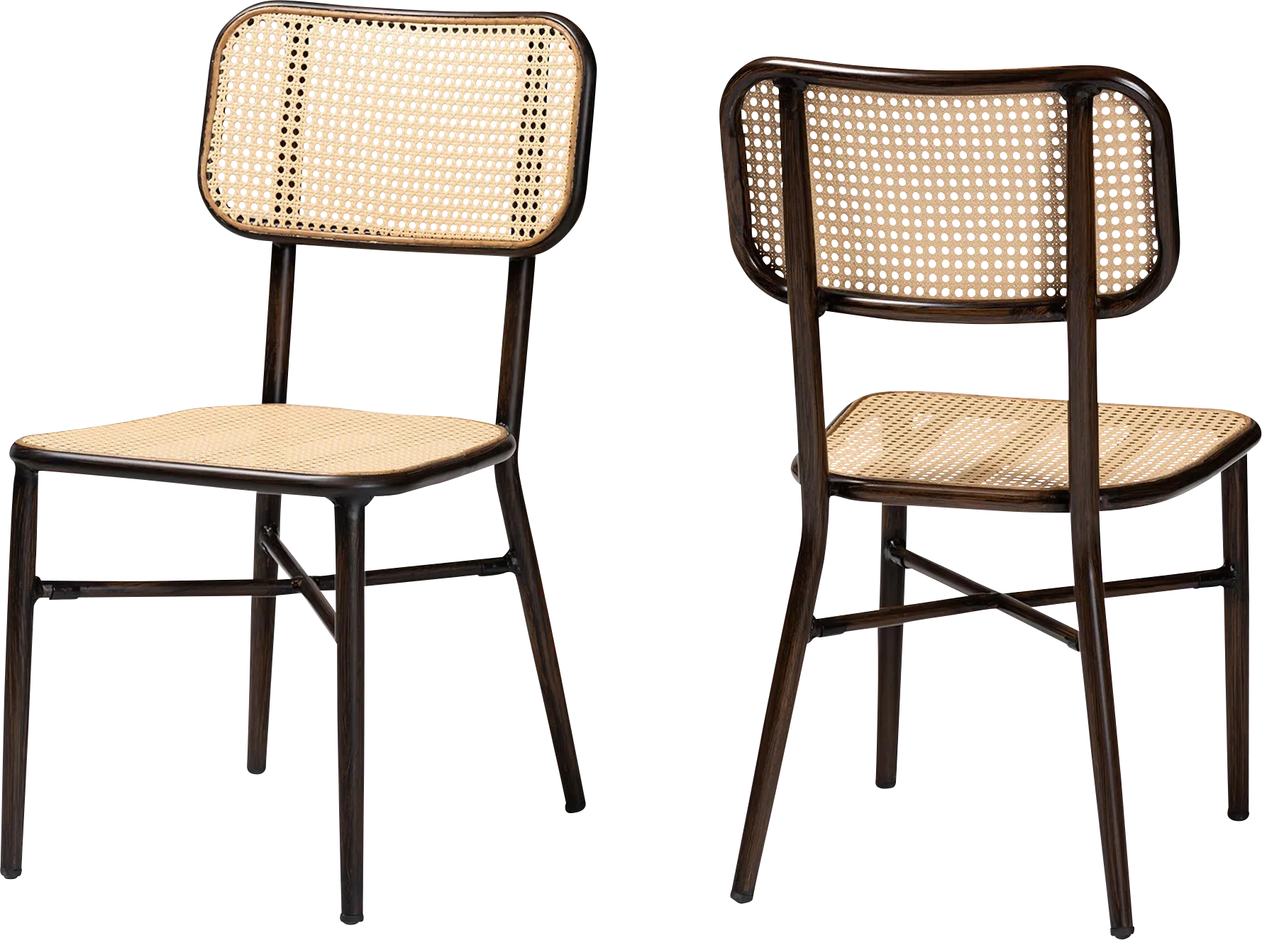 Outdoor Atniael Brown Side Chair, Set of 2 - Thumbnail - Image 1