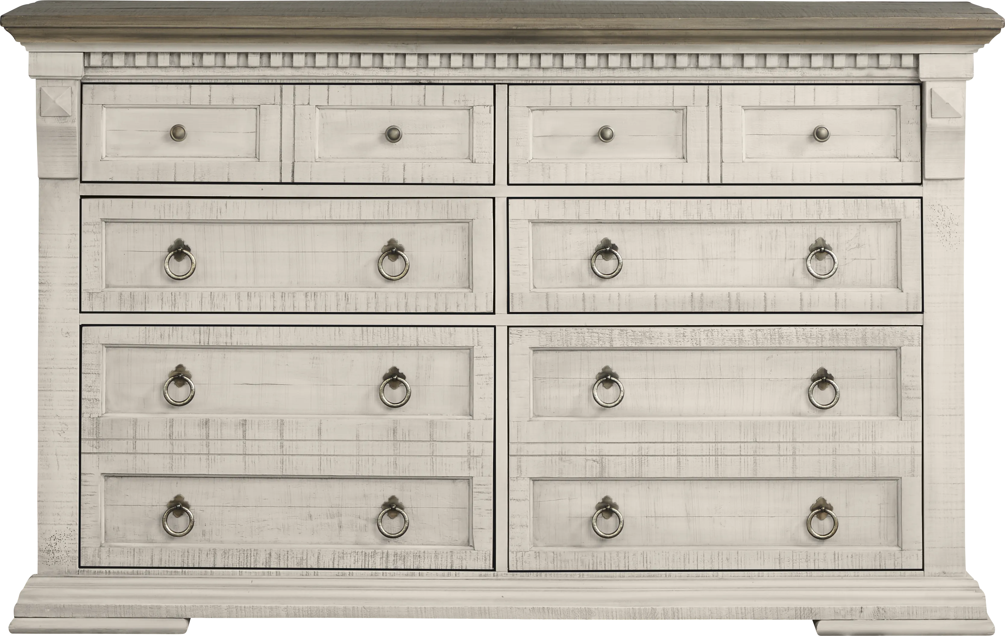 Crestwell Manor White 7 Pc Queen Upholstered Bedroom - Thumbnail - Image 6