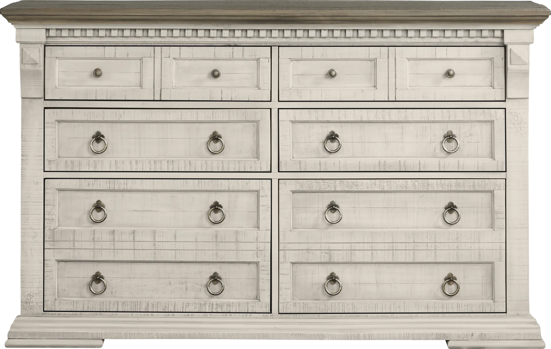 Crestwell Manor White 7 Pc Queen Upholstered Bedroom - Image 6