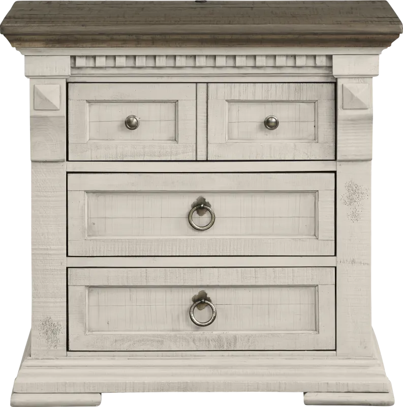 Crestwell Manor White Nightstand