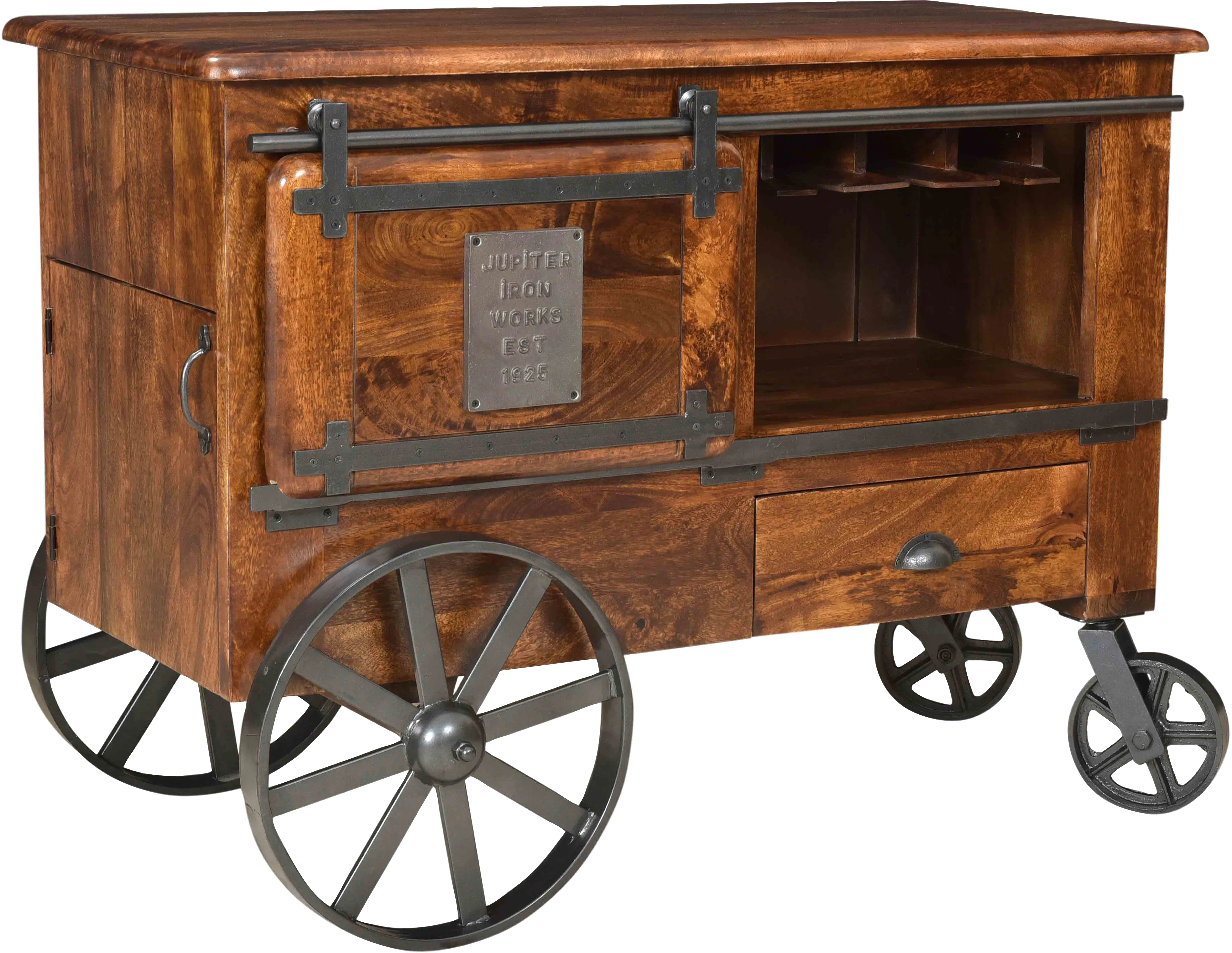 Tallheim Brown Wine Cart - Thumbnail - Image 1