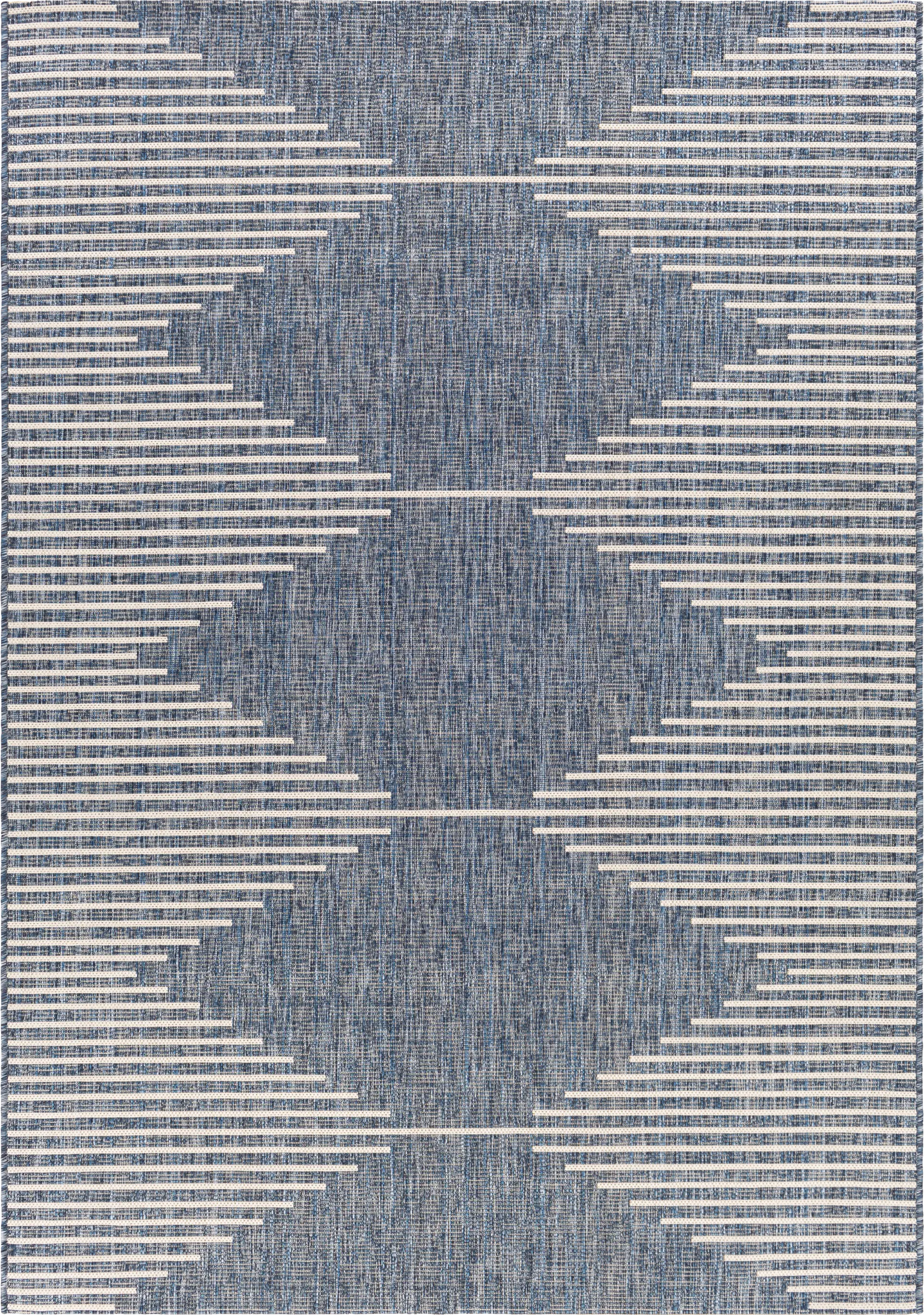 Verniere Blue 7'10 x 10'2 Indoor/Outdoor Rug