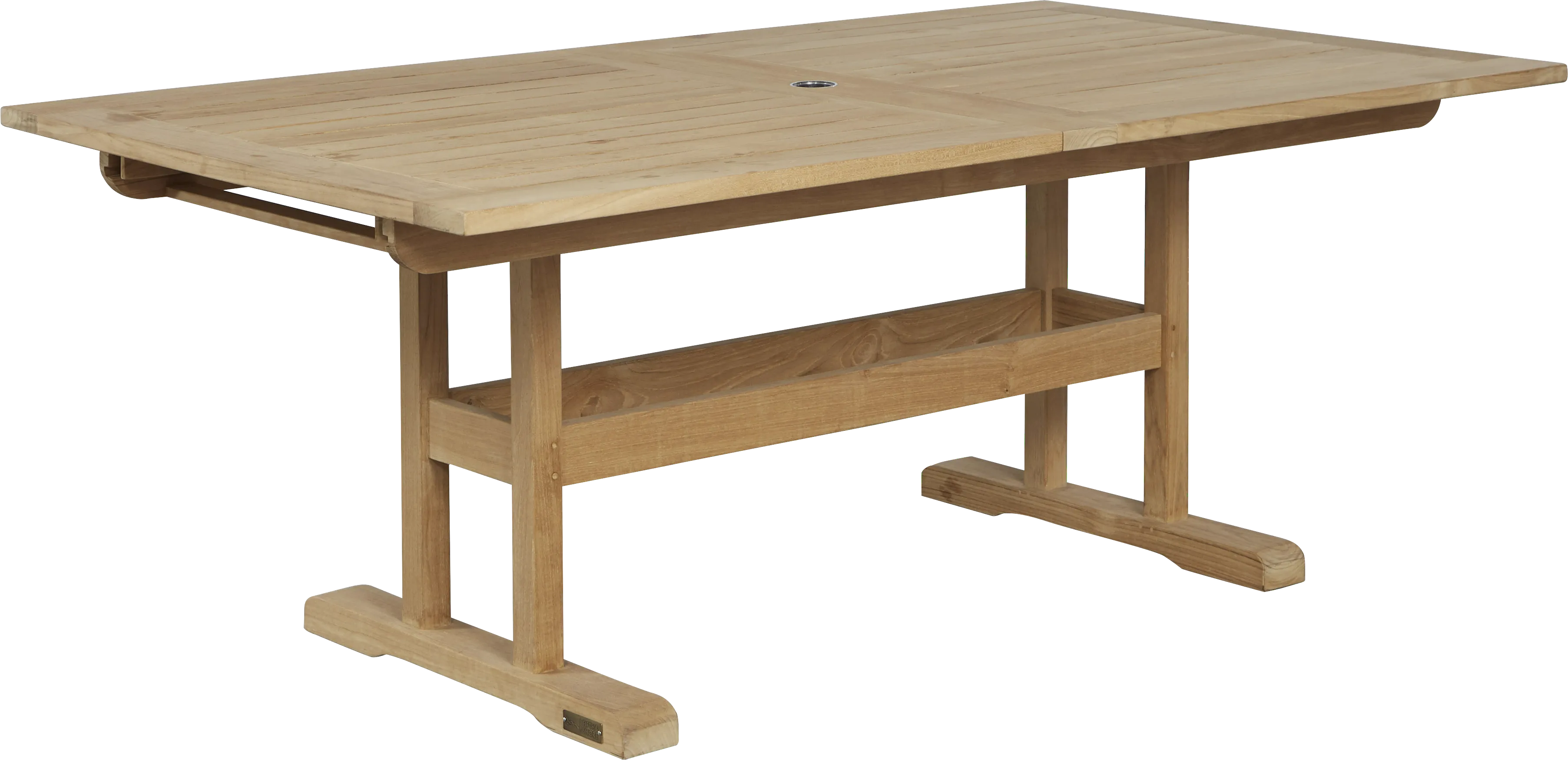 Pleasant Bay Teak 7 Pc Rectangle Extension Outdoor Dining Set - Thumbnail - Image 2