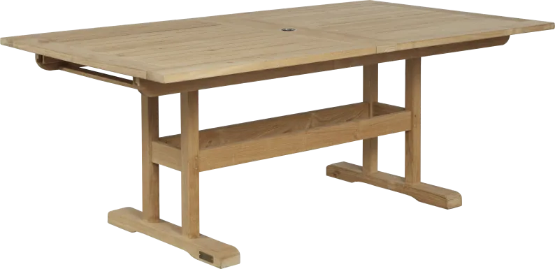 Pleasant Bay Teak Rectangle Extension Outdoor Dining Table
