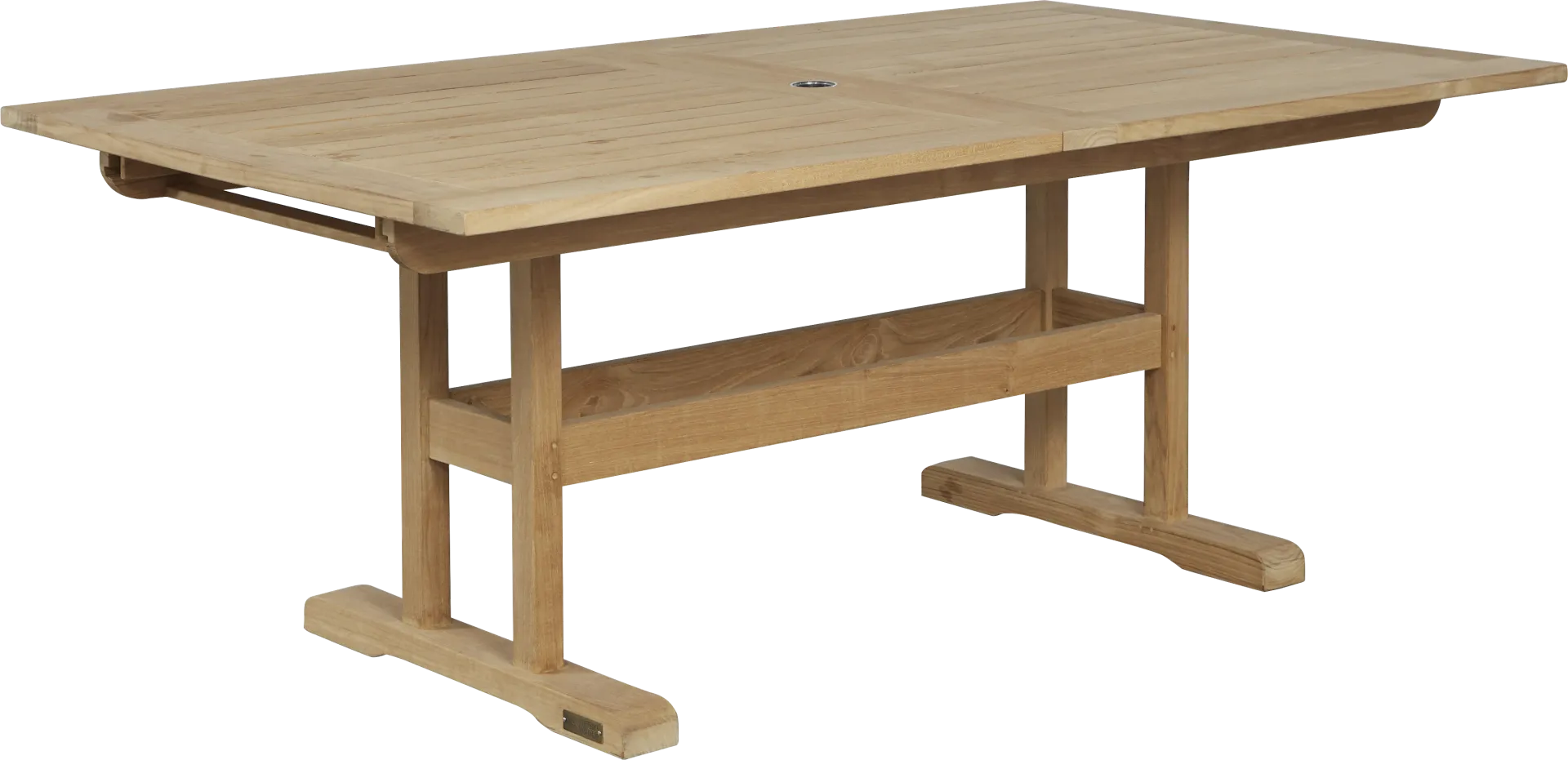 Pleasant Bay Teak Rectangle Extension Outdoor Dining Table - Image 2