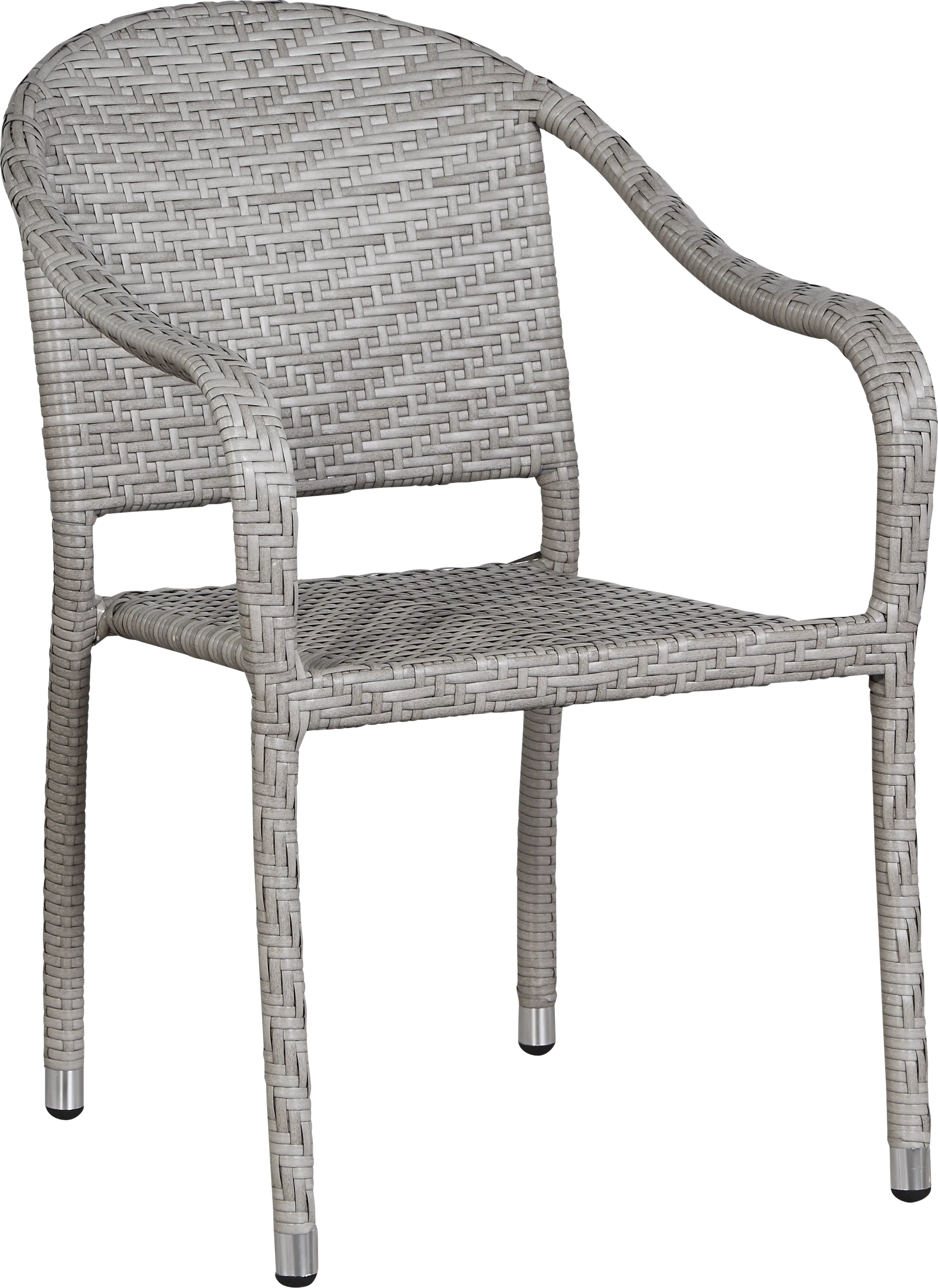 Bay Terrace Gray Wicker Outdoor Arm Chair - Thumbnail - Image 1