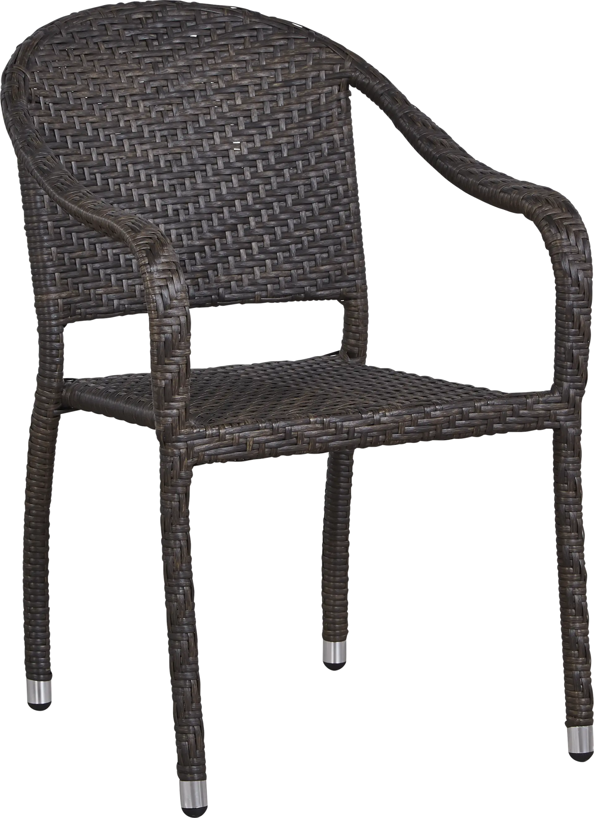 Bay Terrace Brown Wicker Outdoor Arm Chair