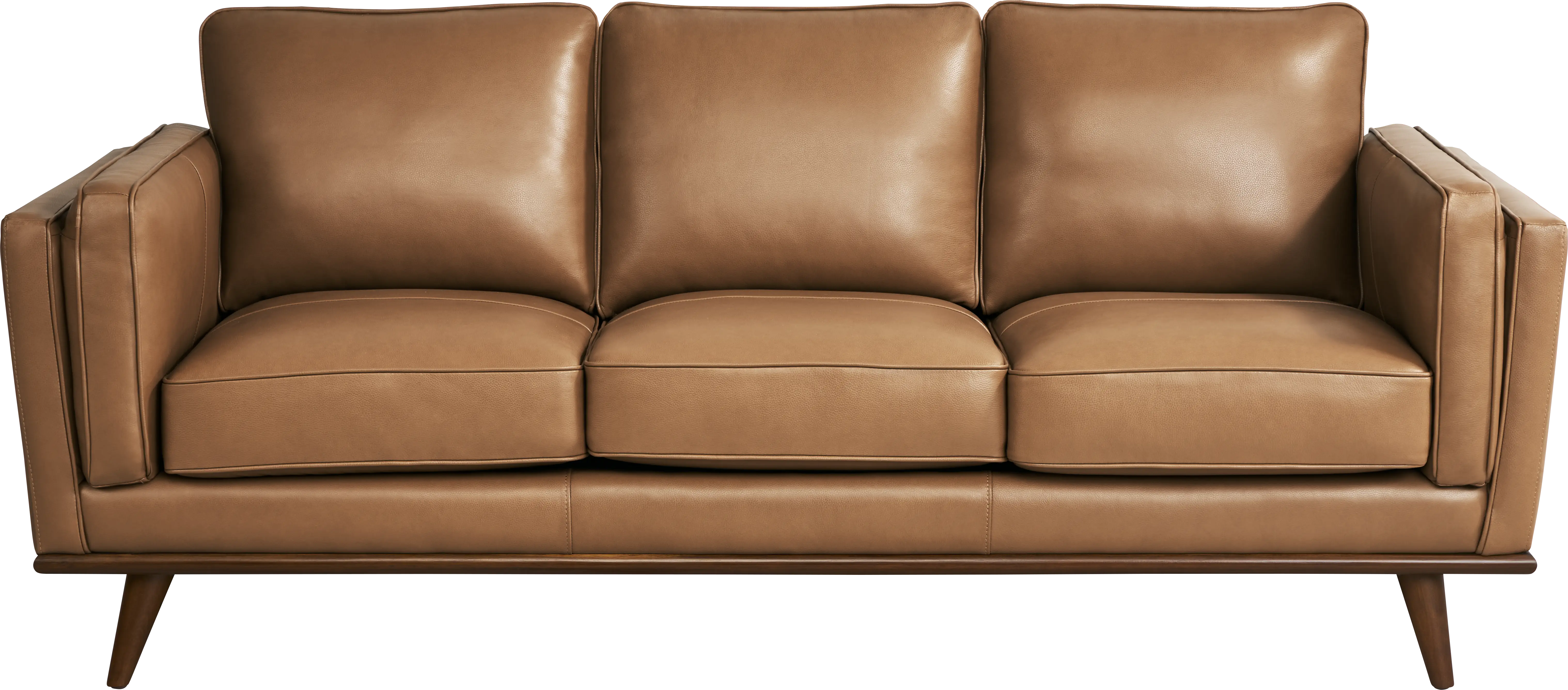Cassina Court Caramel Leather 5 Pc Living Room - Thumbnail - Image 2