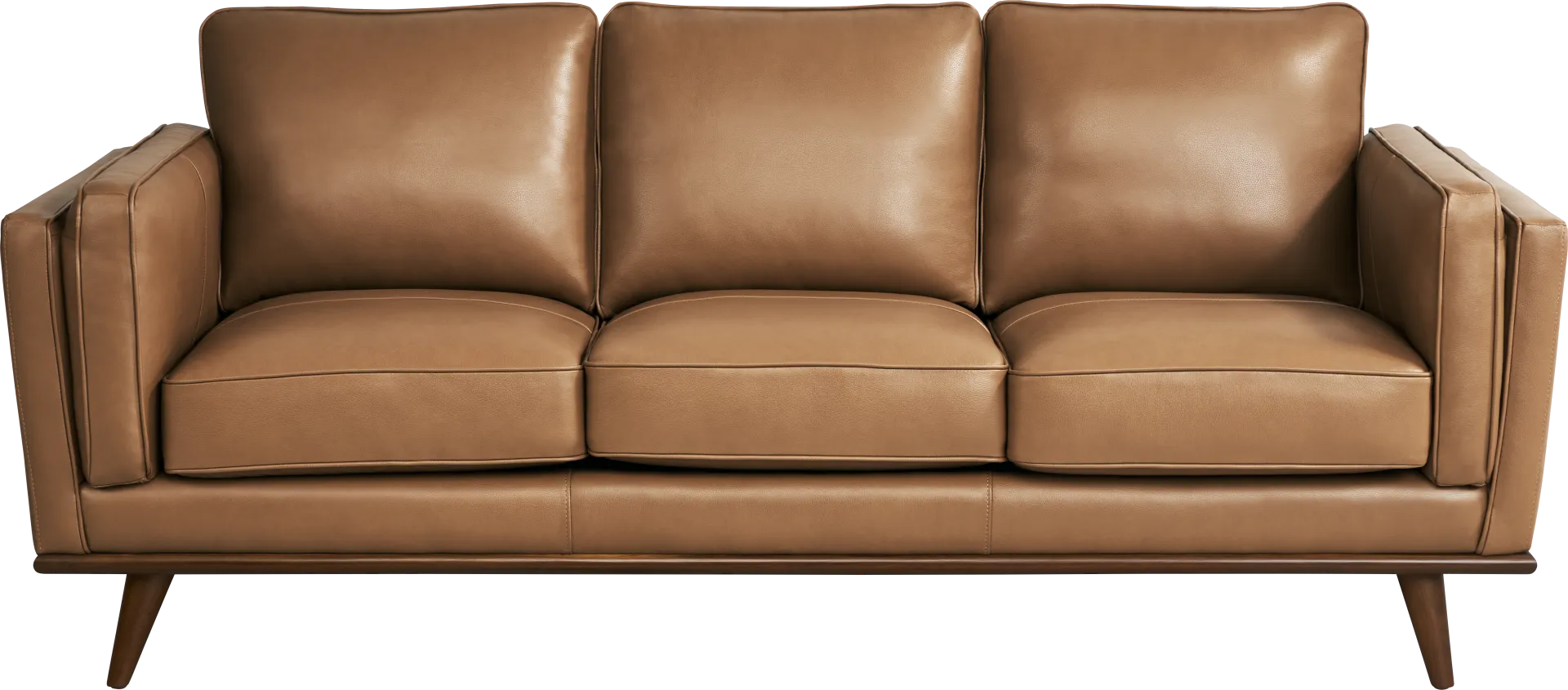 Cassina Court Caramel Leather 5 Pc Living Room - Image 2