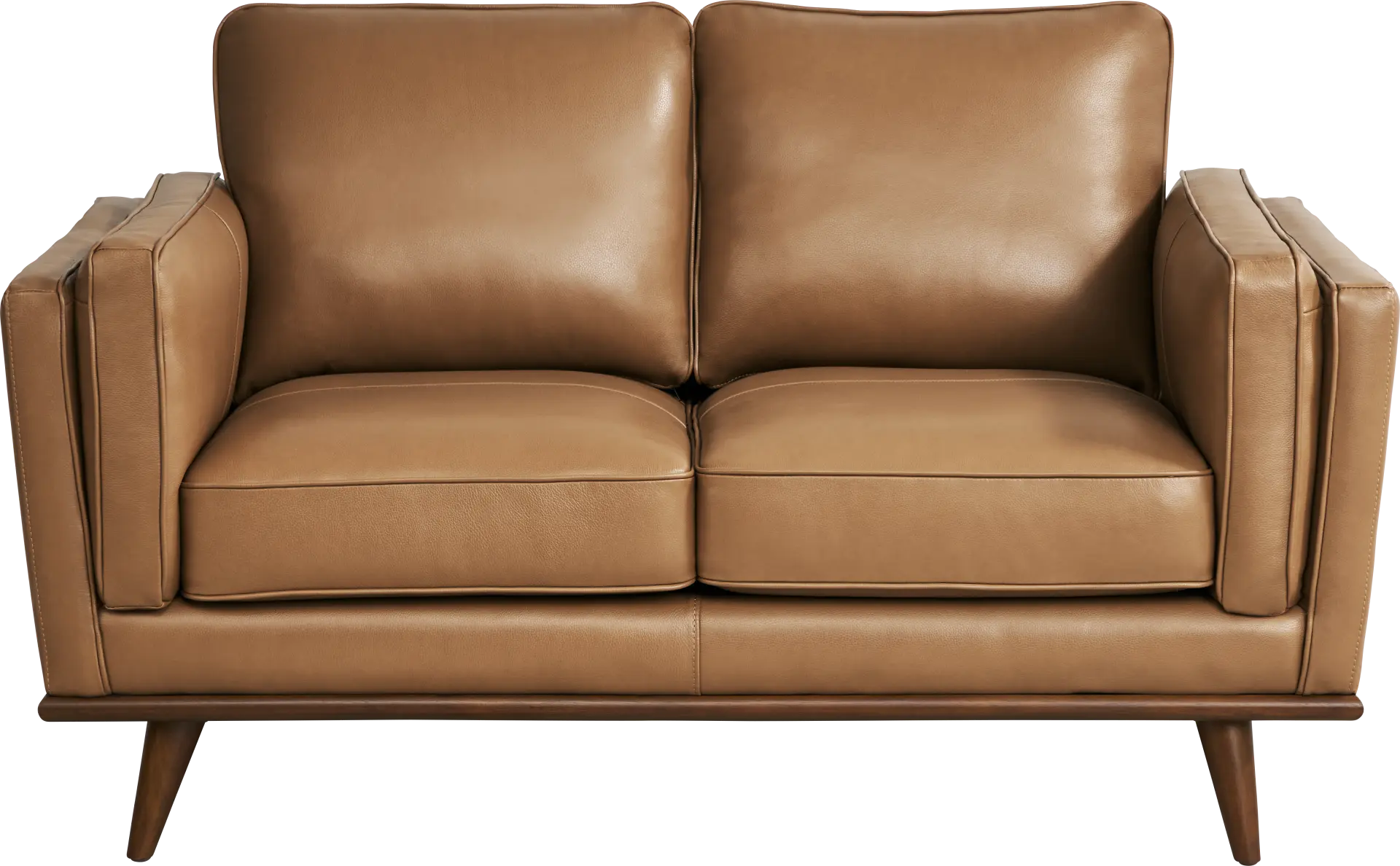 Cassina Way Caramel Leather Loveseat