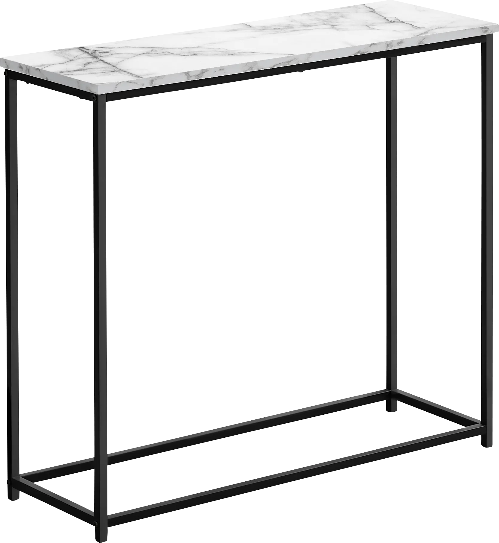 Mornay White Marble Sofa Table - Thumbnail - Image 1