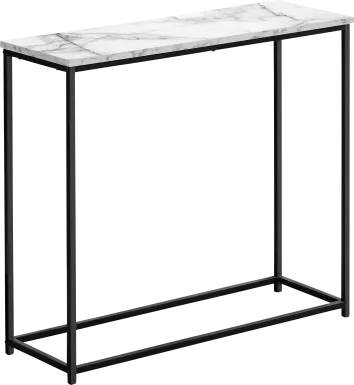 Mornay White Marble Sofa Table