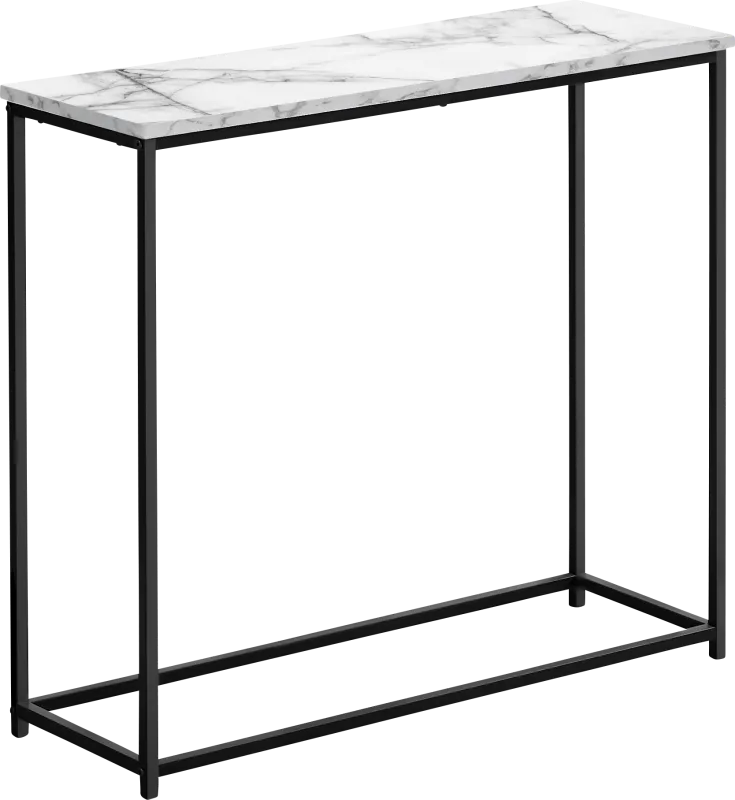Mornay White Marble Sofa Table