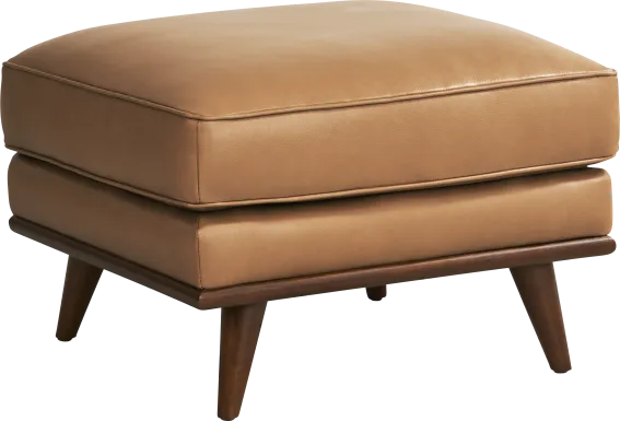 Cassina Way Caramel Leather Ottoman