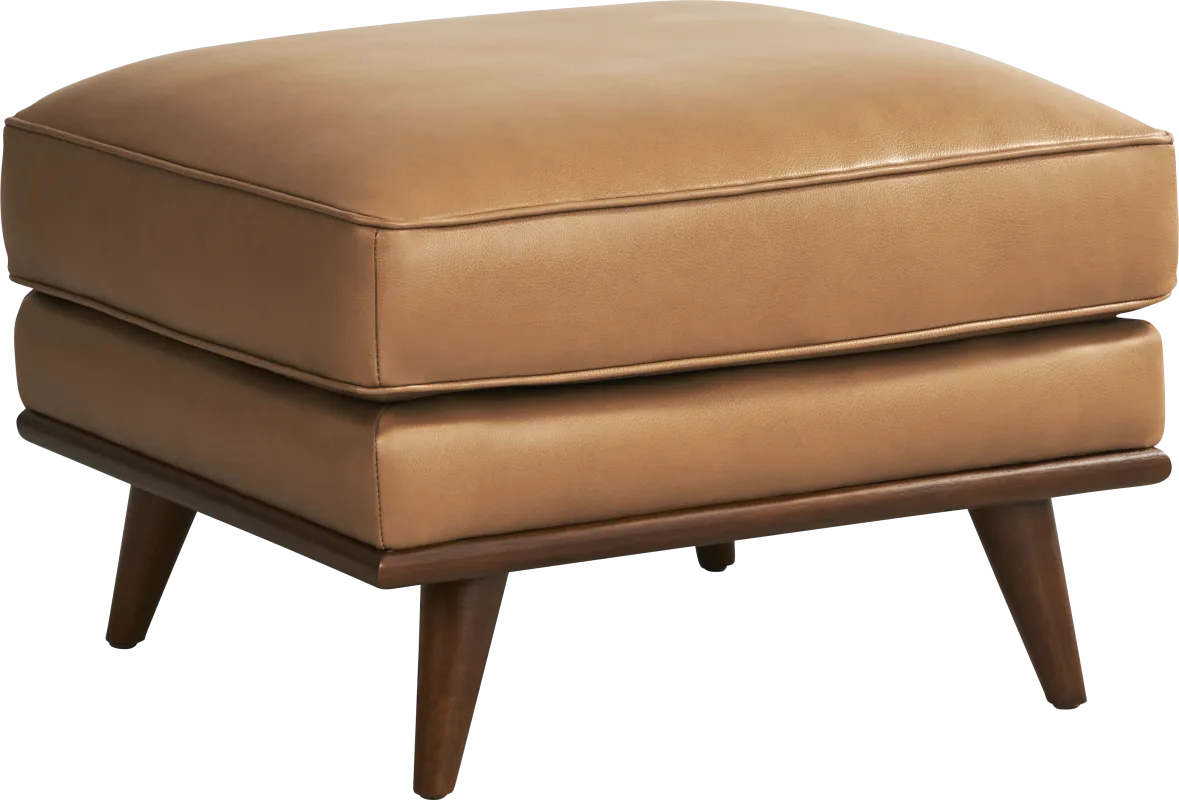 Cassina Way Caramel Leather Ottoman