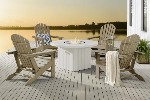 Addy Brown 5 Pc Outdoor Fire Pit Seating Set