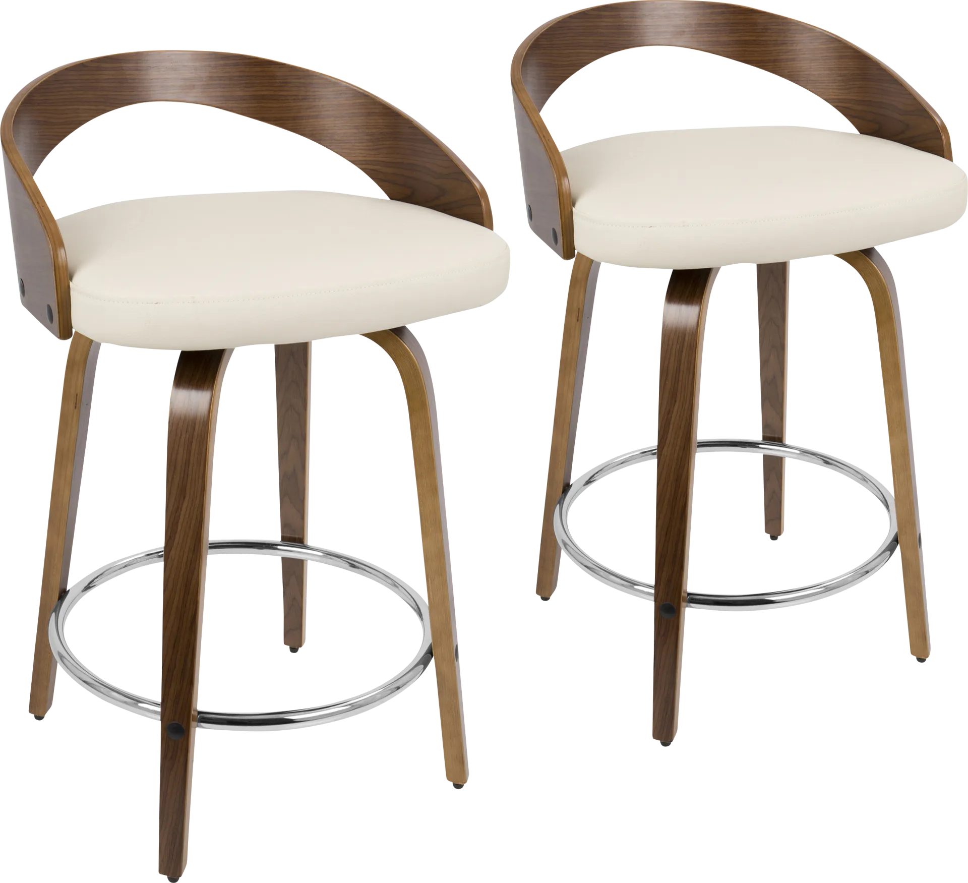 Zykan II Cream Counter Height Stool, Set of 2 - Image 1