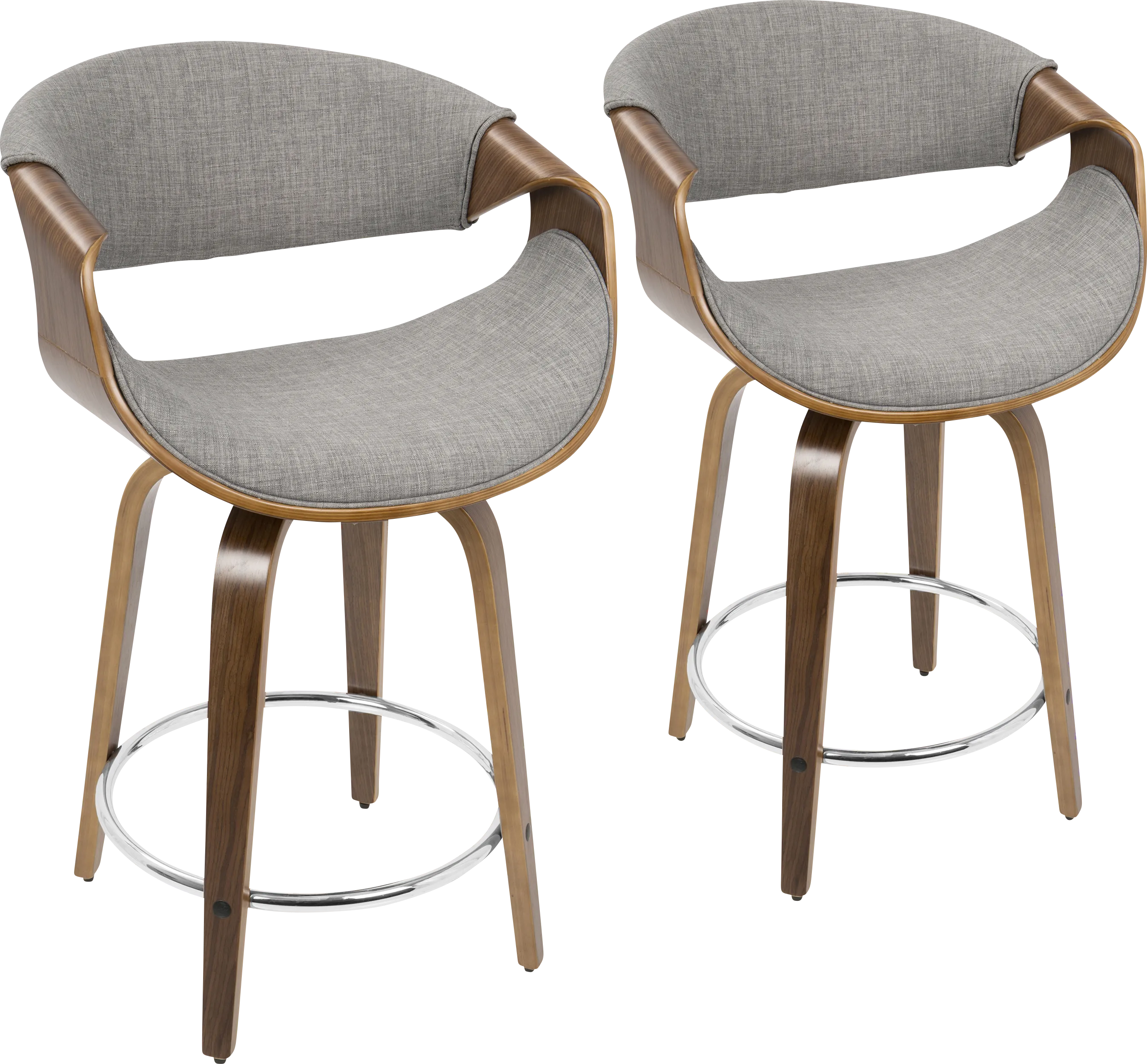 Mermod Gray Counter Height Stool, Set of 2 - Thumbnail - Image 1