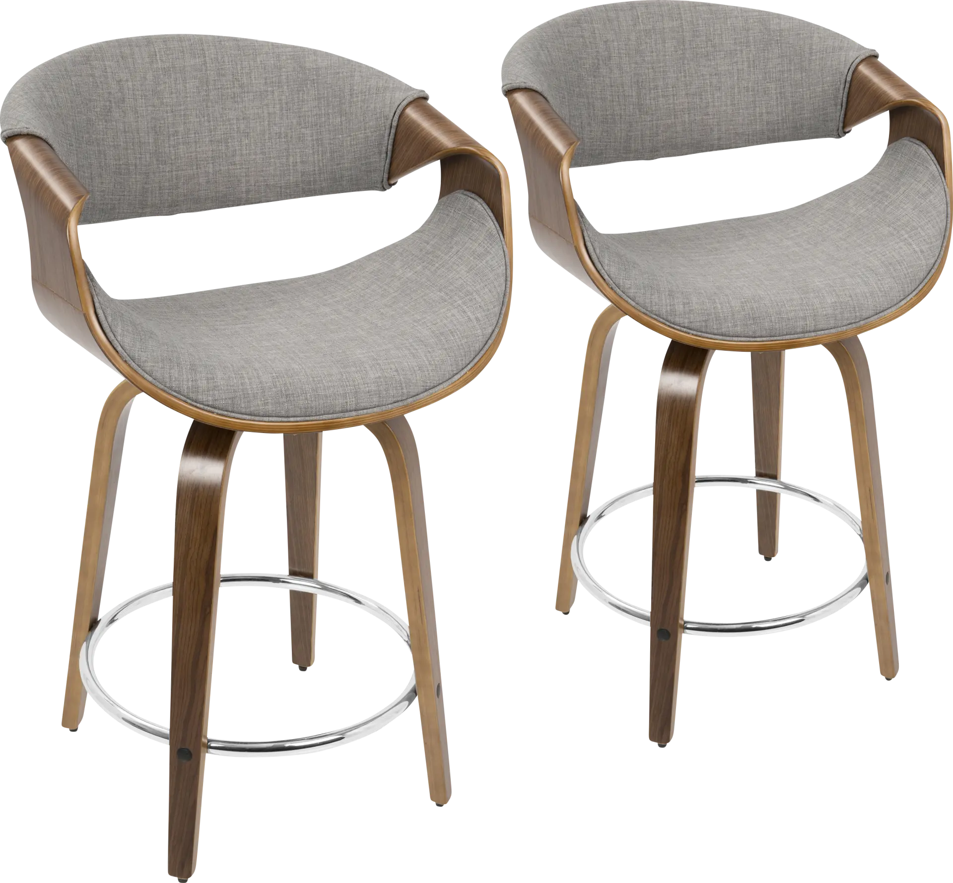 Mermod Gray Counter Height Stool, Set of 2