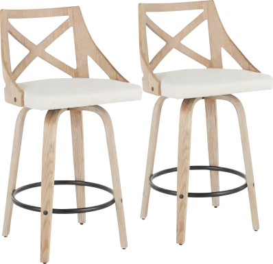 Waverton Cream Counter Height Stool, Set of 2