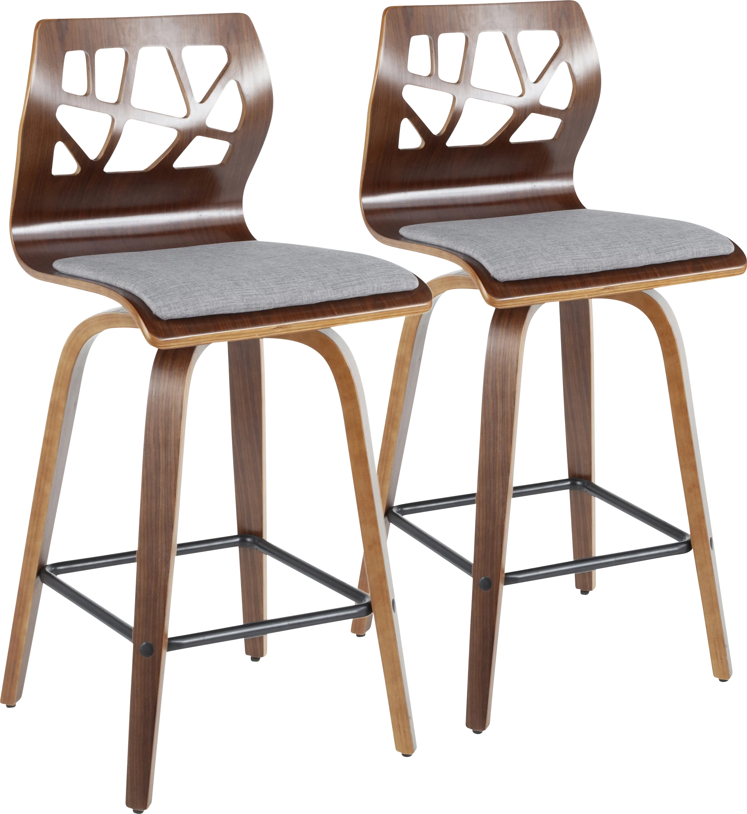 Watsonia Gray Counter Height Stool, Set of 2 - Thumbnail - Image 1