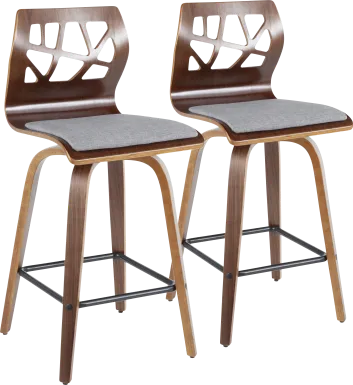 Watsonia Gray Counter Height Stool, Set of 2
