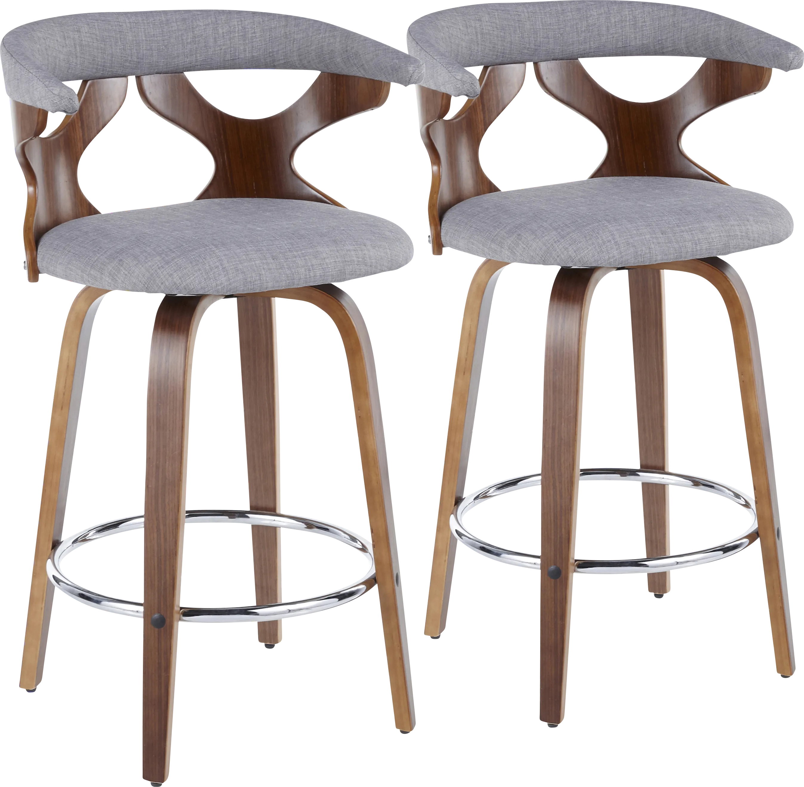 Wyndmoor Gray Counter Height Stool, Set of 2 - Thumbnail - Image 1