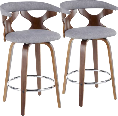 Wyndmoor Gray Counter Height Stool, Set of 2