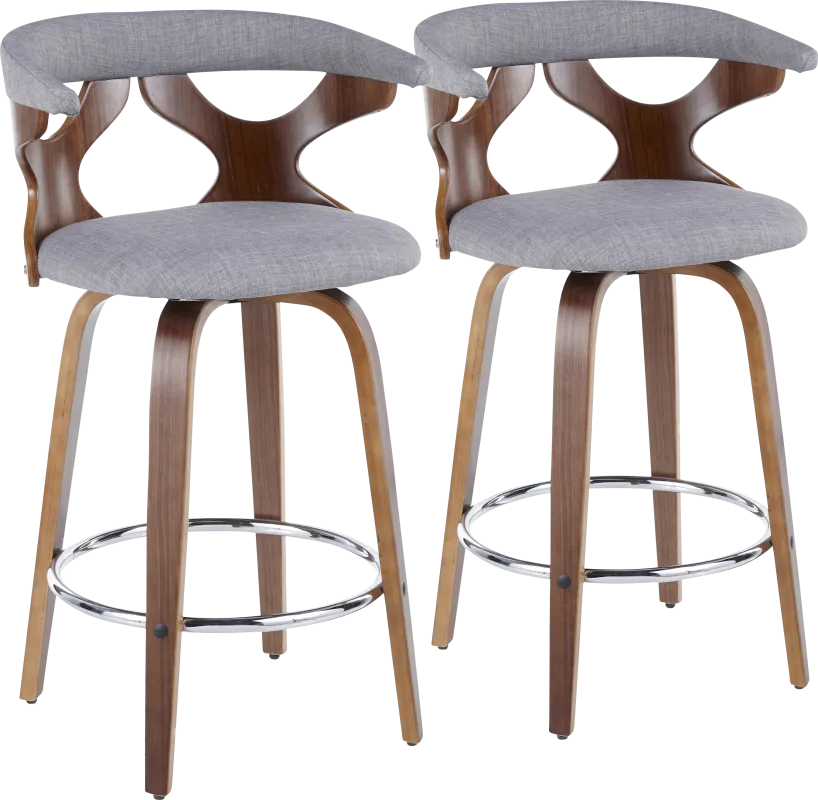 Wyndmoor Gray Counter Height Stool, Set of 2