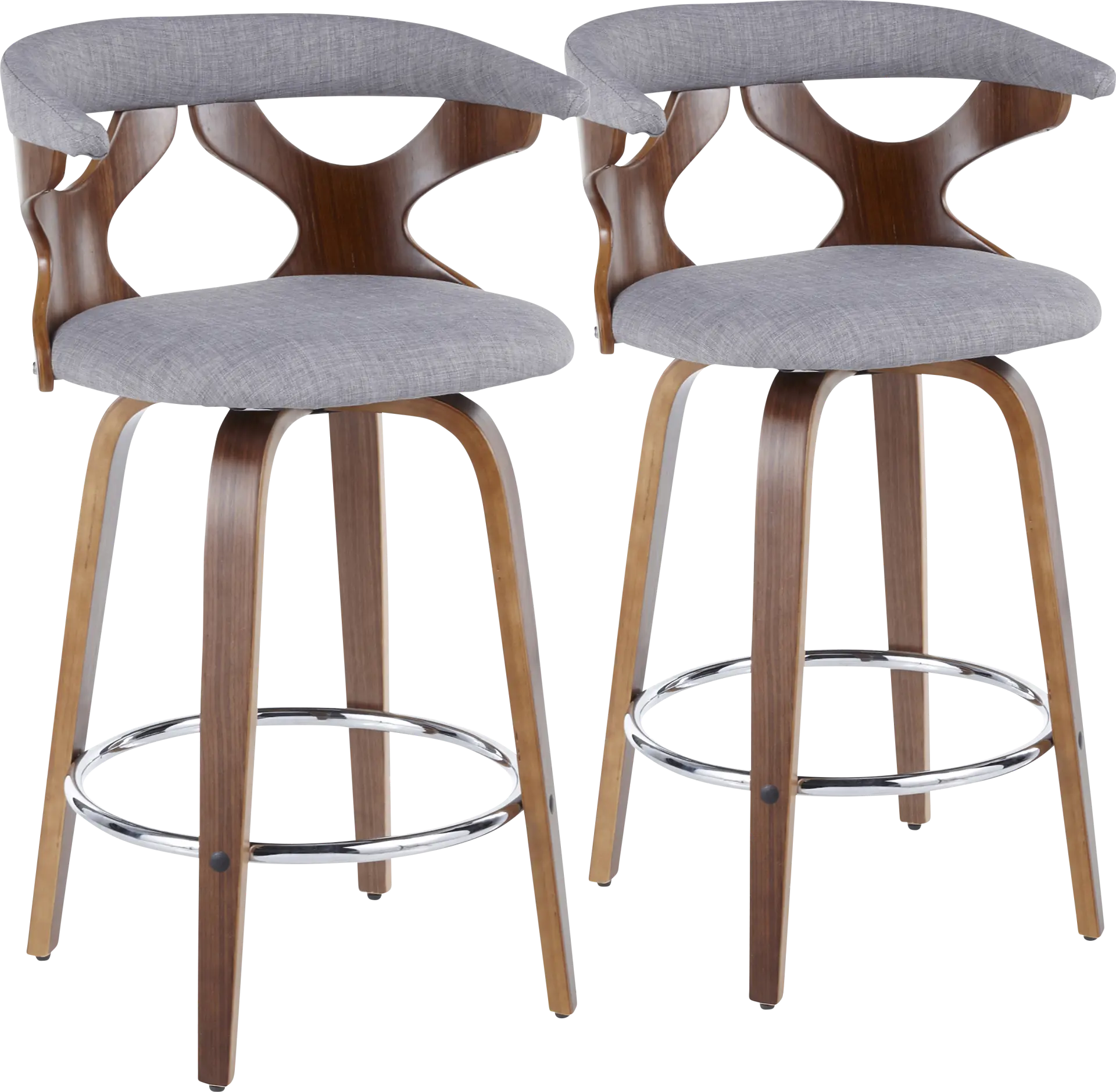 Wyndmoor Gray Counter Height Stool, Set of 2