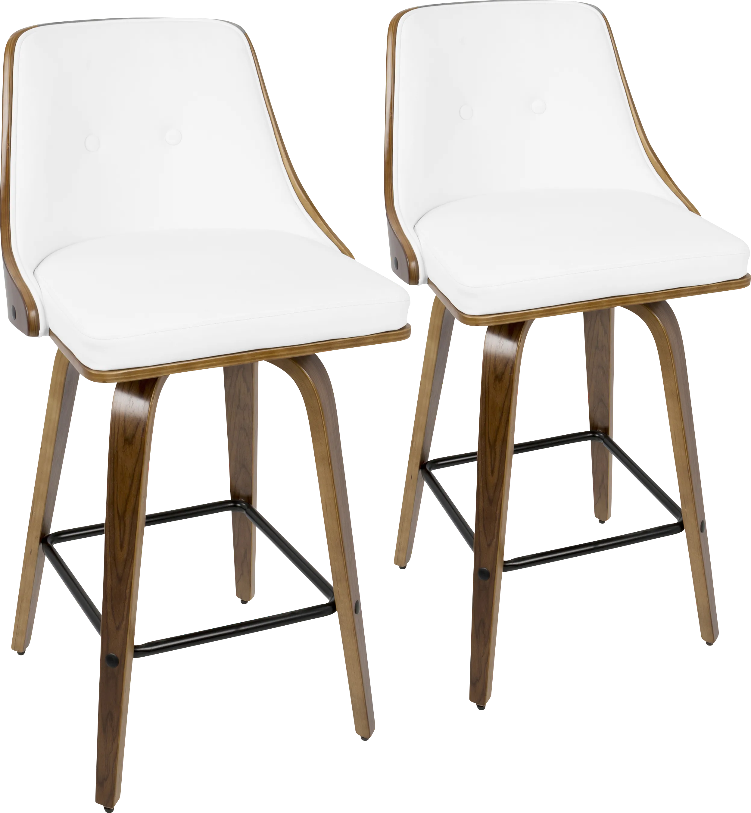 Wyndtop White Counter Height Stool, Set of 2 - Thumbnail - Image 1