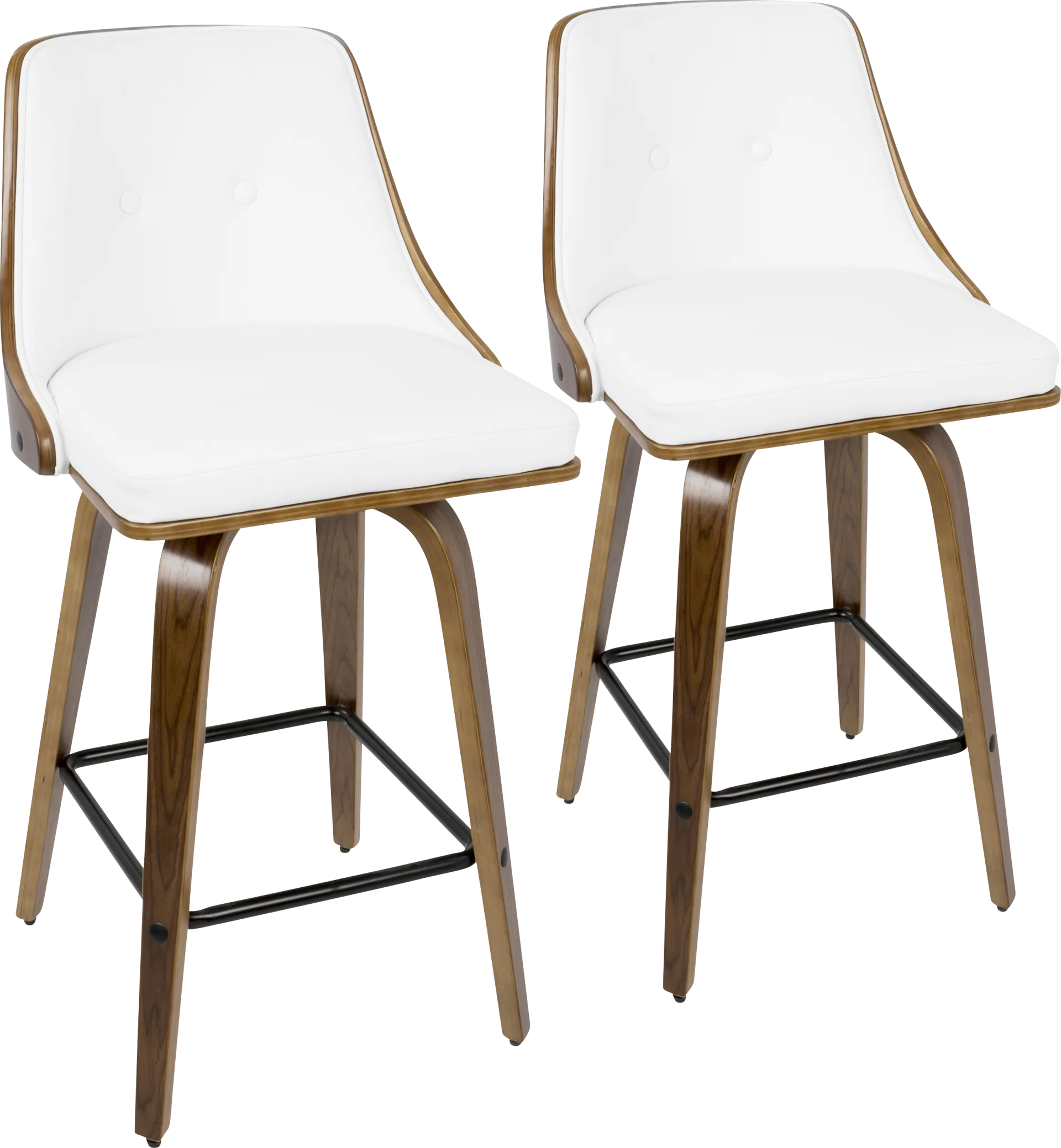 Wyndtop White Counter Height Stool, Set of 2 - Image 1