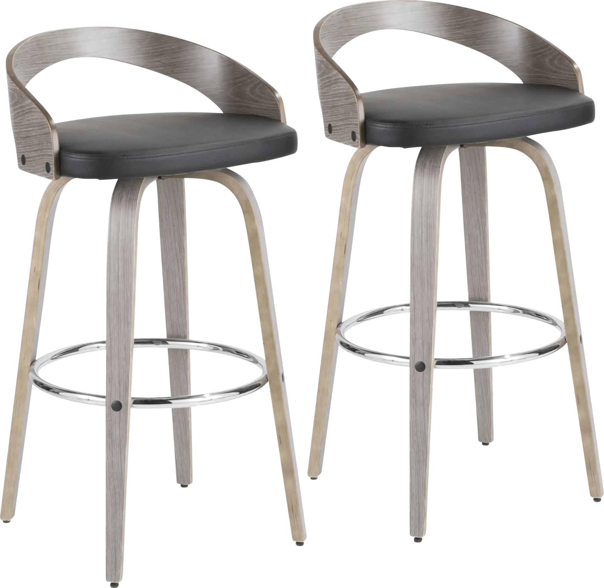 Zykan I Black Barstool, Set of 2 - Image 1