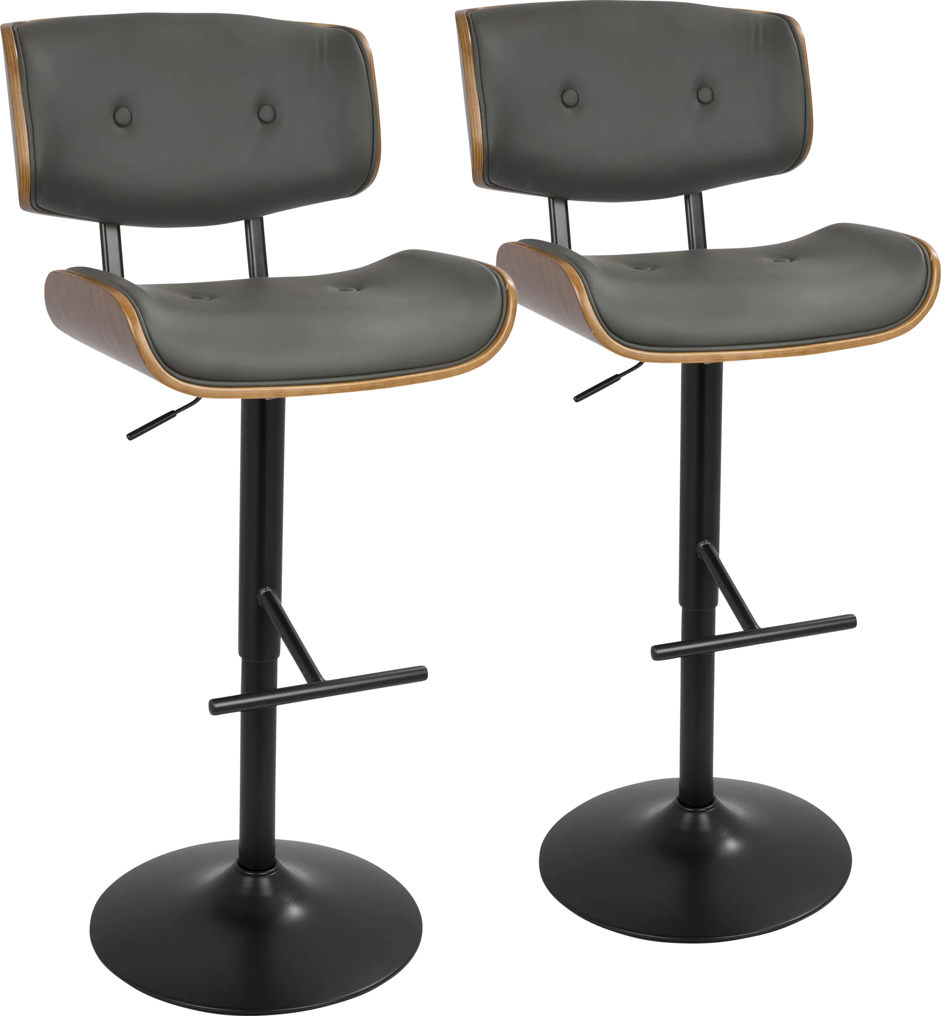 Westhues Gray Adjustable Barstool, Set of 2 - Image 1