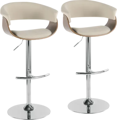 Westdell Cream Adjustable Barstool, Set of 2