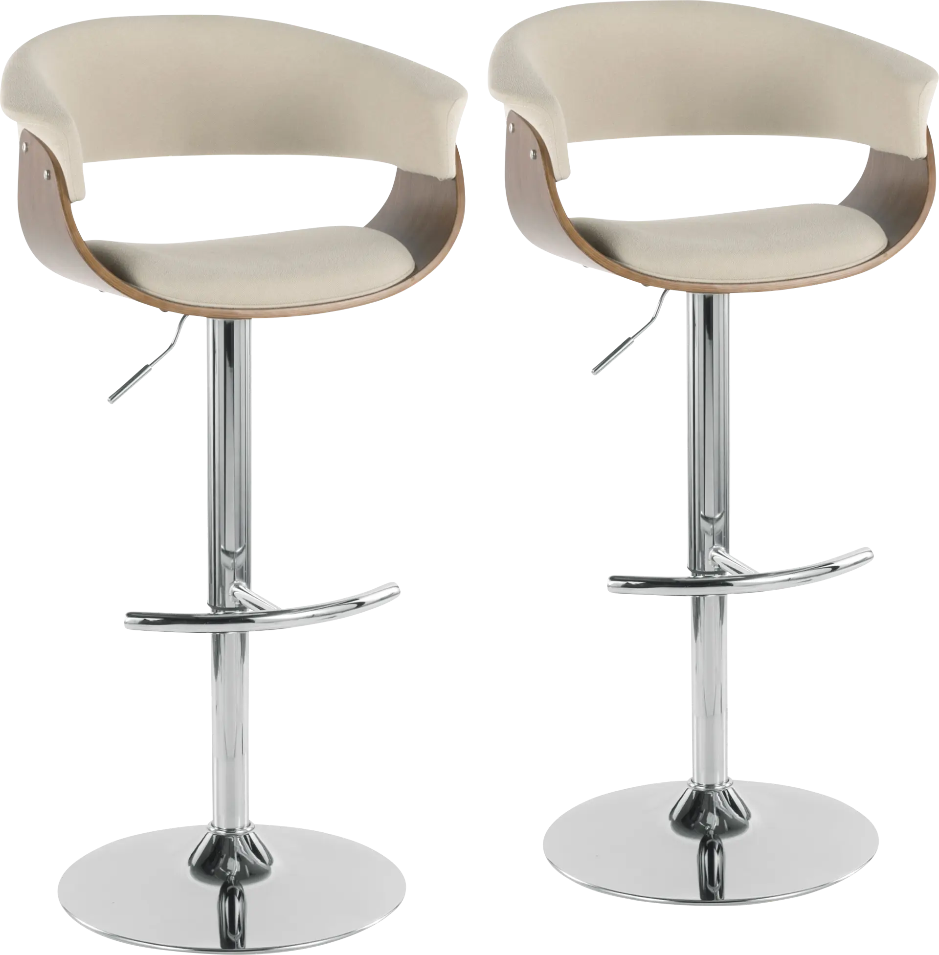 Westdell Cream Adjustable Barstool, Set of 2