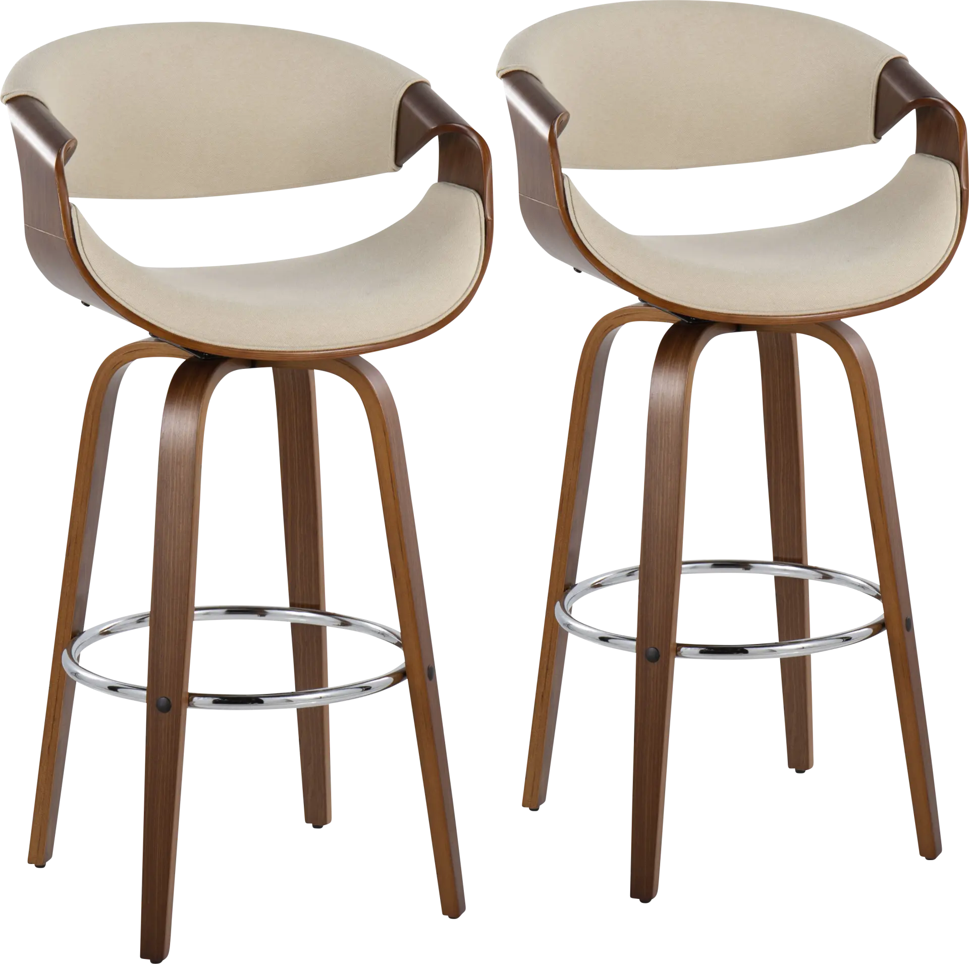 Walincia Cream Barstool, Set of 2