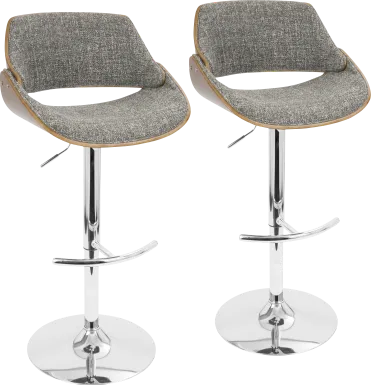 Torlina Gray Adjustable Barstool, Set of 2