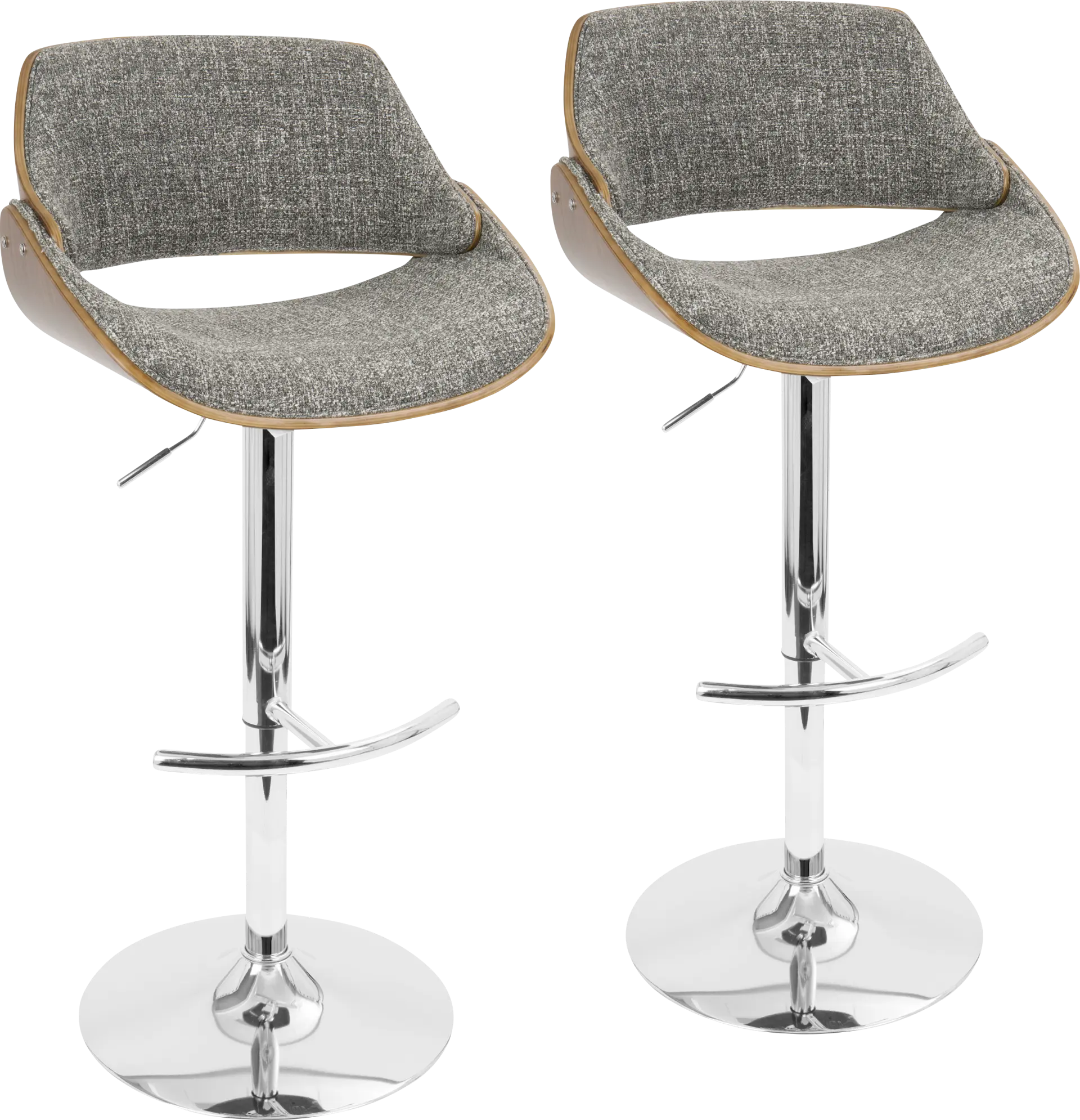 Torlina Gray Adjustable Barstool, Set of 2