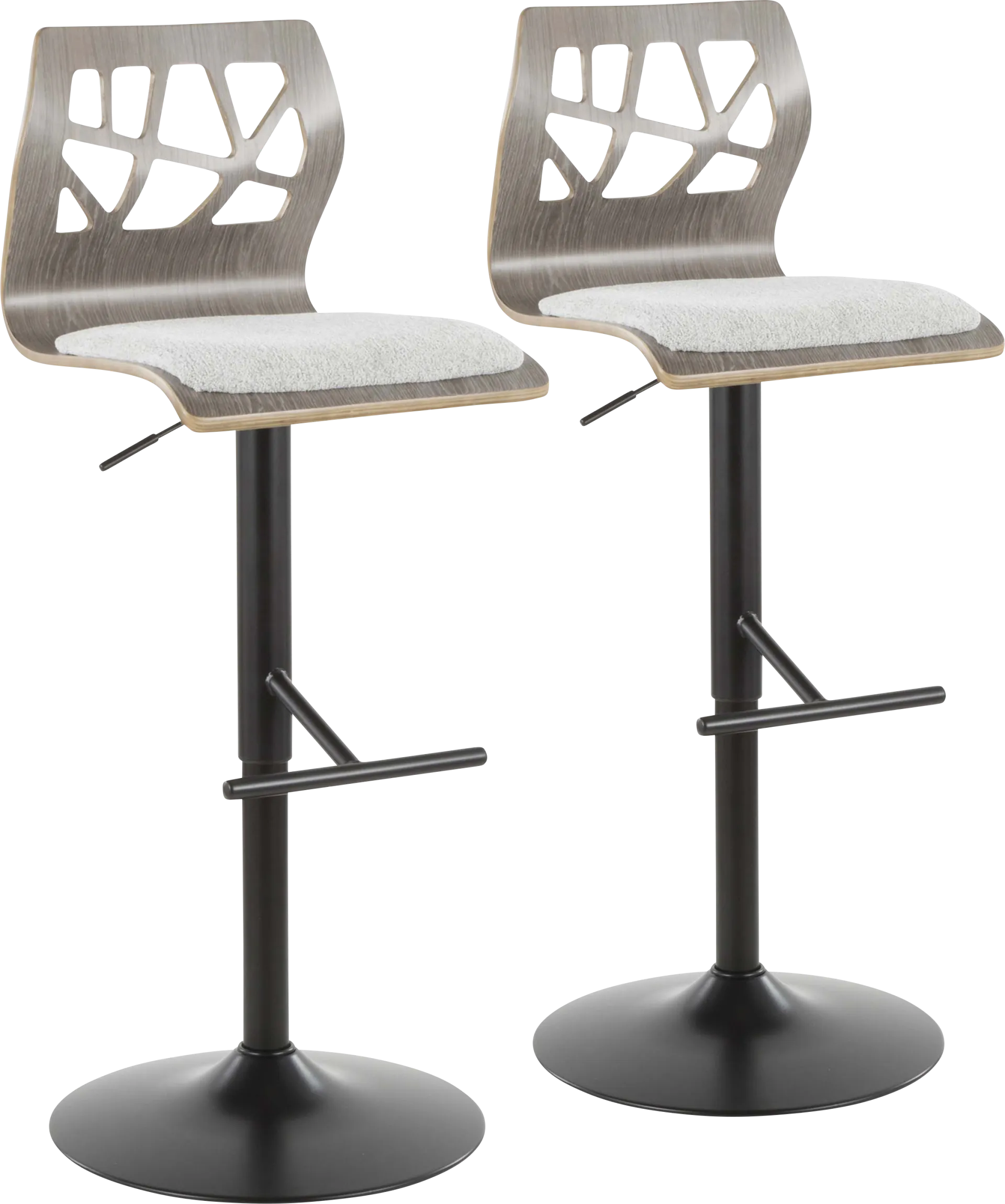Tirrill Gray Adjustable Barstool, Set of 2 - Image 1