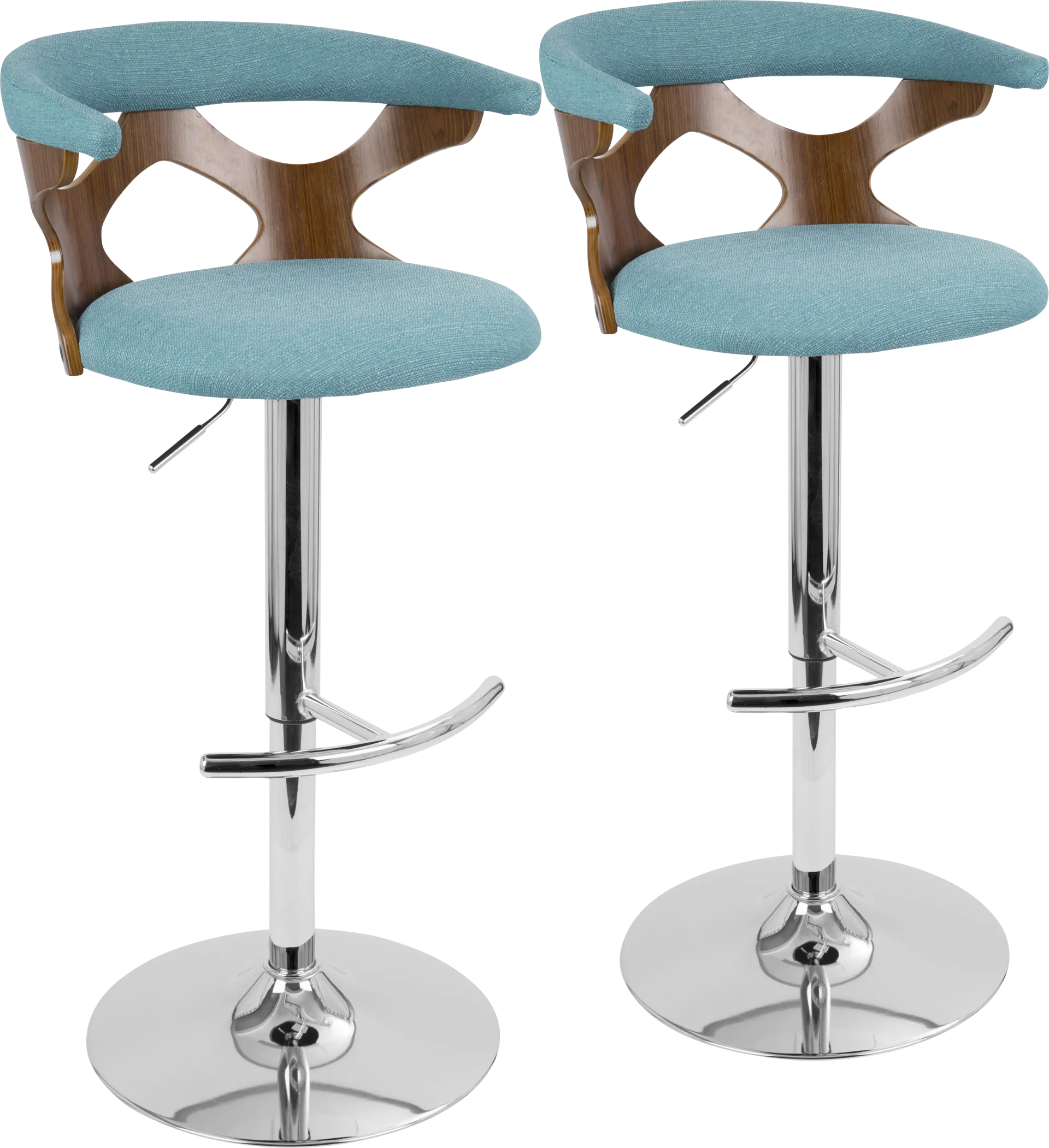 Teurville Teal Adjustable Barstool, Set of 2 - Image 1