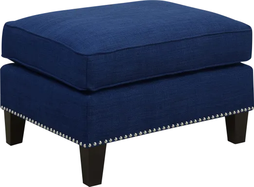 Bazemore Blue Ottoman