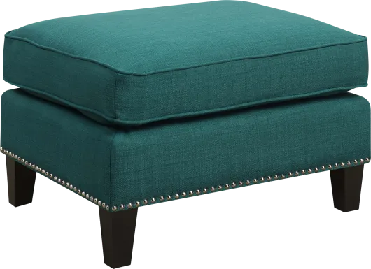 Bazemore Teal Ottoman